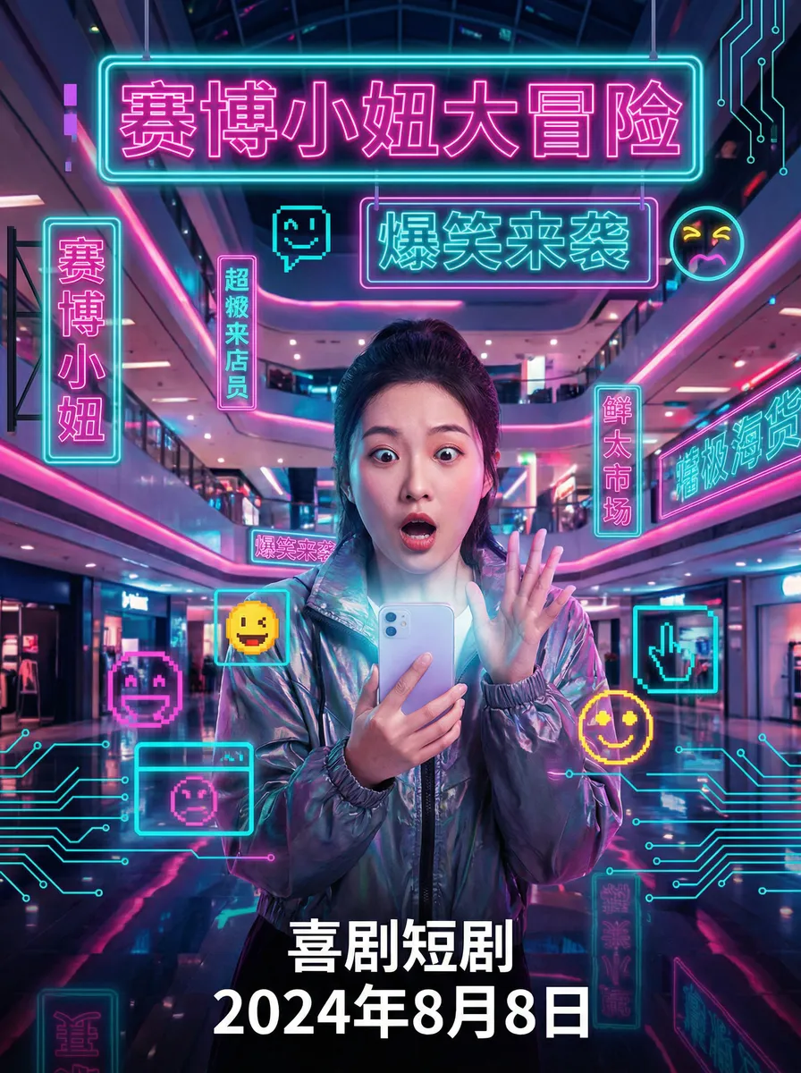 最新中文乱码字字幕在线 搞笑喜剧短剧 - 赛博小妞大冒险海报